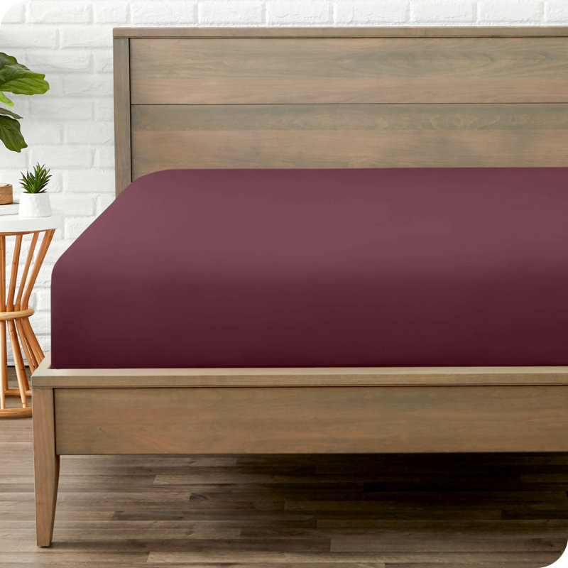 Fitted Bottom Sheet, Burgundy, Super King