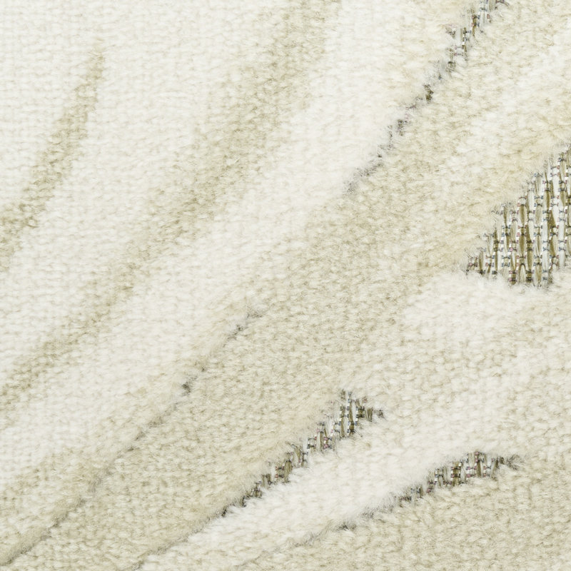 Clemencio Ivory Sage Modern Rug, Rectangle 2'8" x 4'