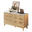 Commode 6 tiroirs Gerius, cannelée, jaune-105517498