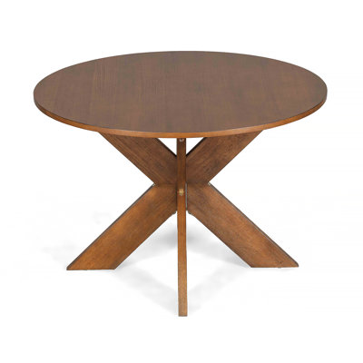 Round Dining Table Modern Farmhouse Kitchen Table, Cherry