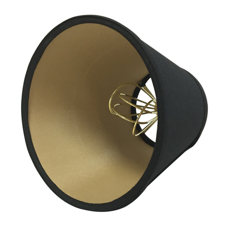 4.5'' H Silk Empire Candelabra Shade, Black