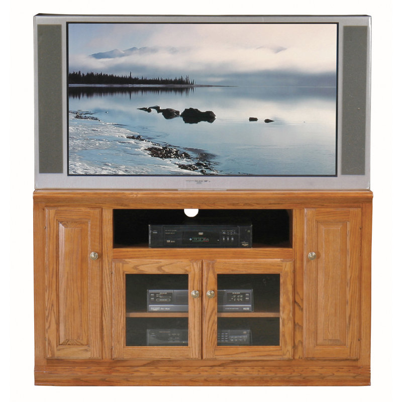 Lapierre Unfinished TV Stand for TVs up to 60", Sassy Gold Oak
