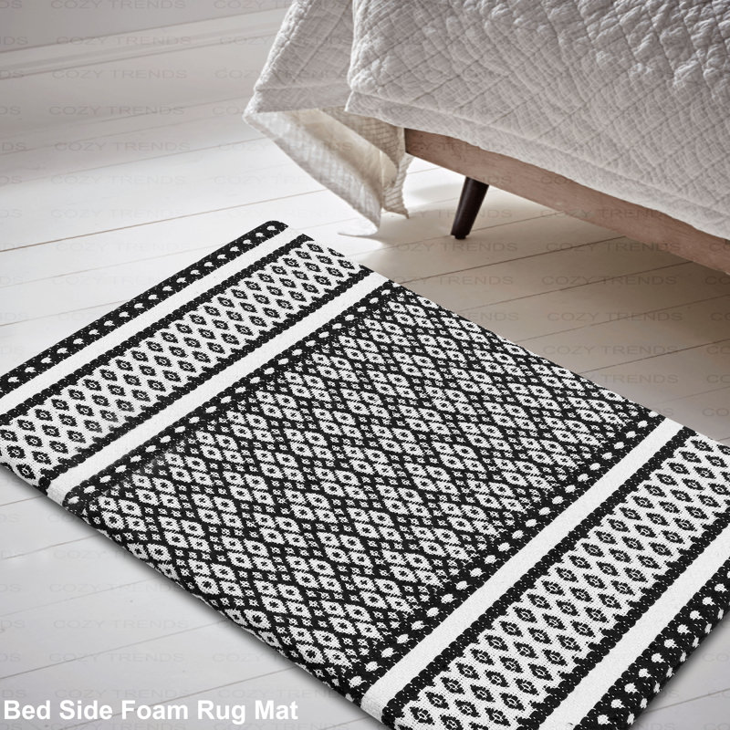 Tapis de cuisine antidérapant Crace, Noir