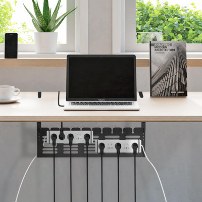 Ensemble de gestion de câbles sous-bureau Clamp-On