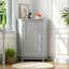 Armoire de rangement d'angle grise avec plateau réglable-1352398760
