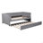 Upholstered Daybed With Ergonomic Design Backrest And Trundle-1773413283