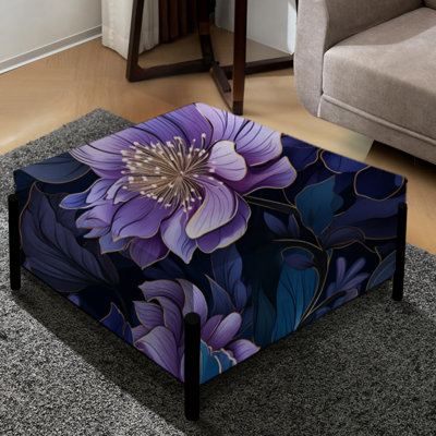 Moody Flora Moody Patterns - Floral Large Square Ottoman