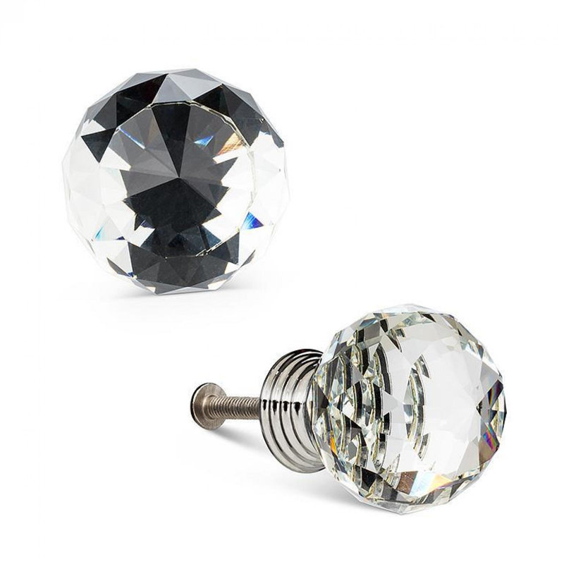 Crystal Ball Cut Knob, 1.5"