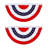 Double Sided 18'' H x 12'' W Polyester Independence Day Bunting