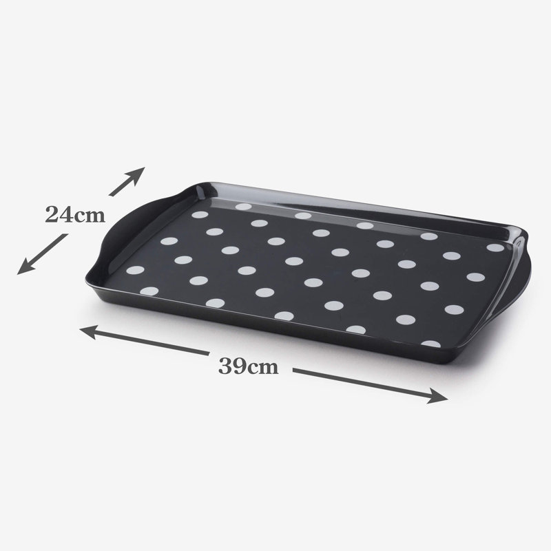 Zeal Melamine Tray, Dark Grey