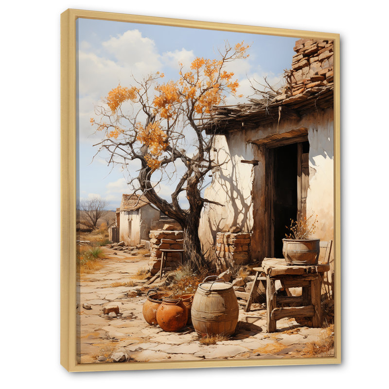 Farmhouse Rustic Retreat - Imprimé, Cadre naturel flottant, H 32 po x l 16 po x P 1 po