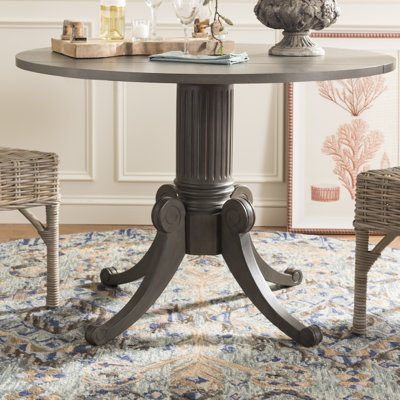 Denholme 4 - Person Pine Solid Wood Solid Wood Top Pedestal Dining Set