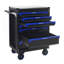 7-Drawer Iron-Top Rolling Tool Cart With Lockable Wheels And Storage Box