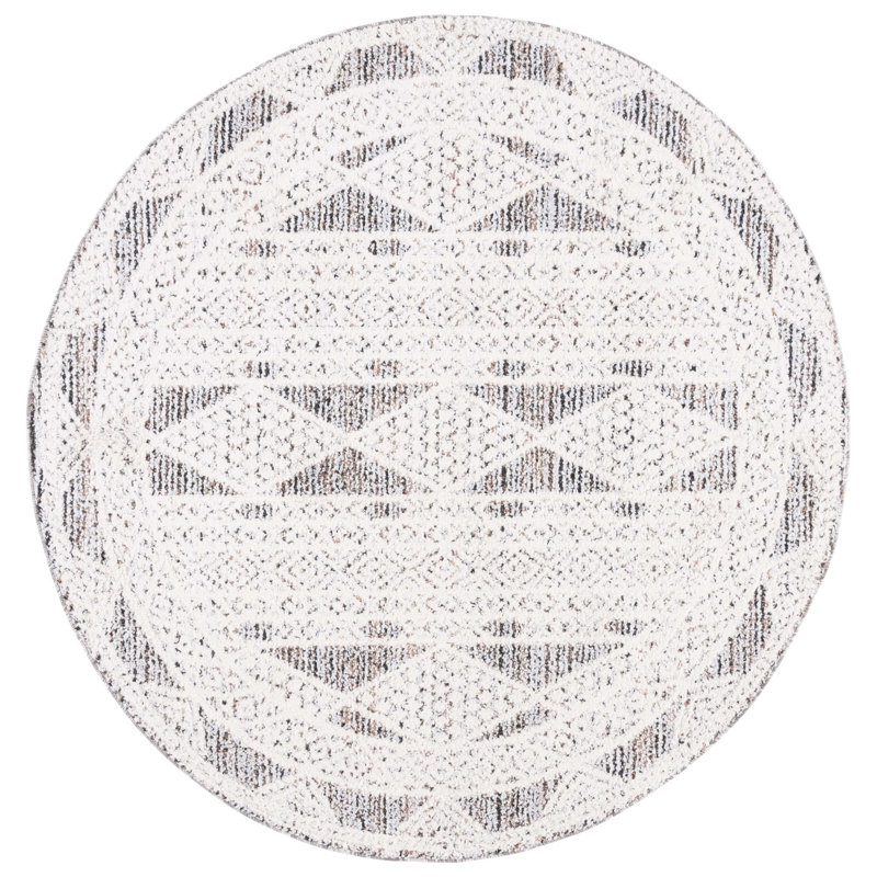Chapel Performance Geometric Rug, Round 6'7"
