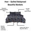 Cotton Blend Floral Bedspread with Pillowcases-109478377