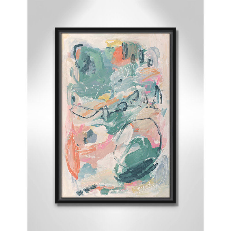 "Echoes Of Tom Demain" par Marisol Evora, Cadre flottant noir, L 13,5 po x H 19,5 po