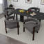 Chenille Fabric Upholstered Armchair with Open Back-796738145
