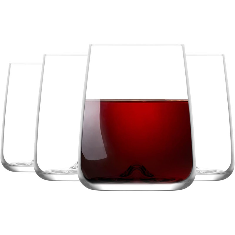 LAV Terra 4-Pack Beverage Glasses, 16.06 Fluid Ounces