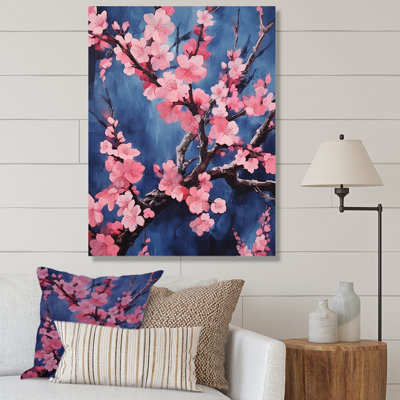 «Pink and Blue Cherry Blossoms Symphony» sur impression sur toile
