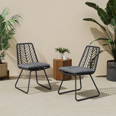 CHAIR,2PCS With 2 Cushions,Gray