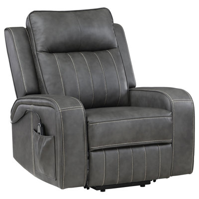 Mckinley Grey Upholstered Power Lift Recliner Chair
