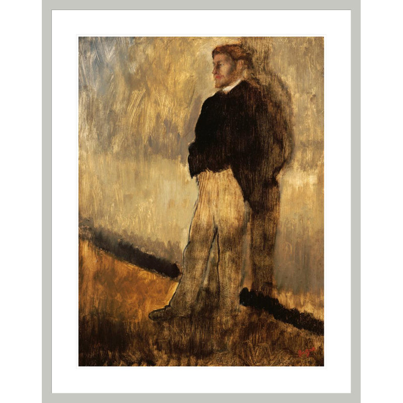 Portrait d'un homme par Edgar Degas, impression giclée encadrée, H 41,5 po x l 32,79 po