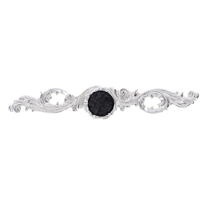 Liscio Novelty Knob, Black, Polished Silver