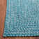 Tapis tressé Trombley 201 en bleu sarcelle / vert
