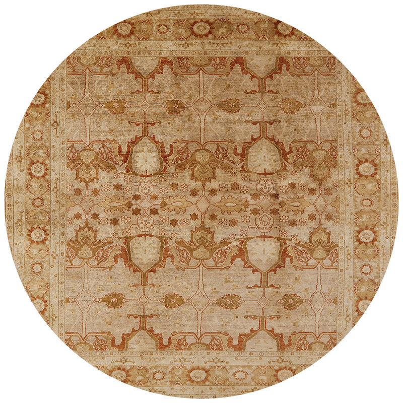 Tapis beige / brun Iredale, Rond 7 pi