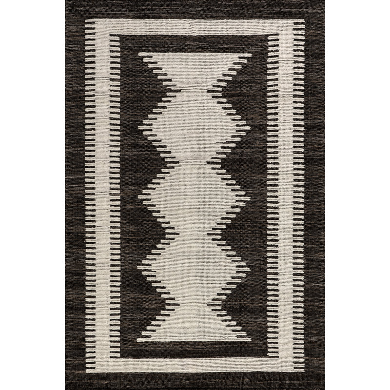 Sante Fe Southwestern Wool Blend Area Rug, Rectangle 6' x 9'