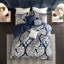 Housse de couette 6 pièces de style transitionnel multicolore avec coussins de bourre à fermeture à boutons