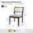 Demetruis 20''W Coastal Solid Wood Dining Chair With Rattan Backrest-2103578747