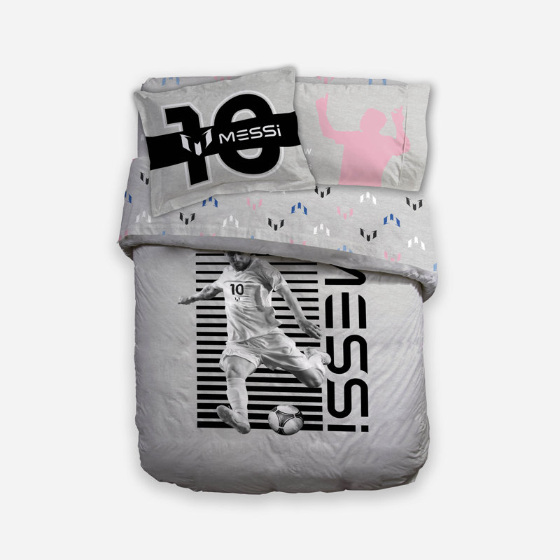 Lionel Messi Bed Set W/ Sham, Full Comforter + 6 Additional Pieces