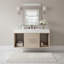 Meuble-lavabo mural 39,4 po avec lavabo en céramique, plateau en pierre frittée, armoire en bois massif avec 2 tiroirs-1421746289