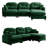 Modular L-Shaped Sectional Sofa Chenille Upholstered 3-Seater Couch with Ottoman, Tufted Backrest & Ergonomic Design for Living Rooms & Bedrooms, Easy Assembly-712071587