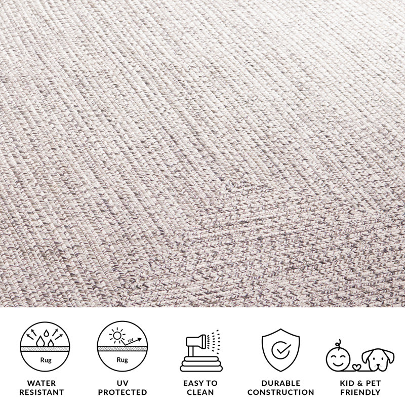 Kar Hand Woven Performance Machine Washable Rug, Runner 2'3" x 8', Gray/Ivory