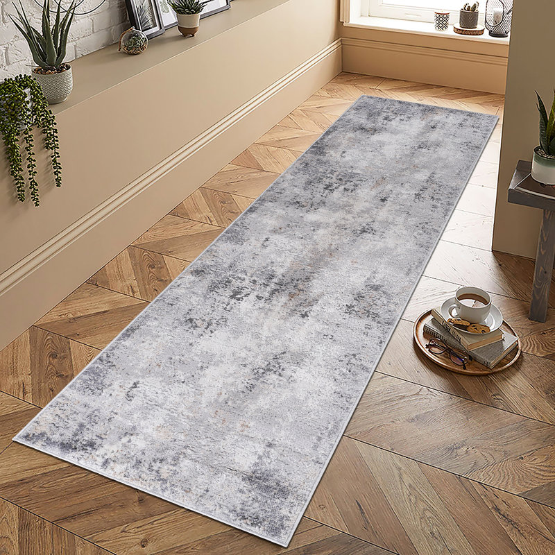 Loom & /Sand/Abstract 2X8 Area Rug, Non-Shedding, Stain-, Decorates Bedroom, Living Room, Dining, Office Room /Sand/Abstract, Stain , For Home Living,