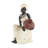 Harly Cream Polystone Sitting African Woman Sculpture with Red Water Pot