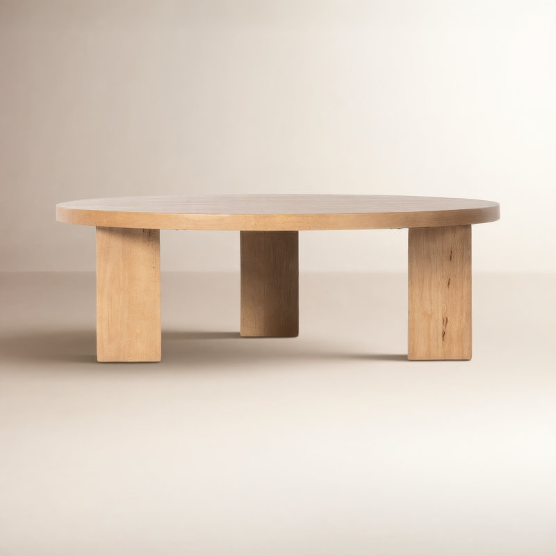 Mesa Solid Wood Coffee Table, Light Brushed, 16" H x 38" L x 38" W