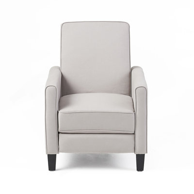 Linen Manual Push Back Recliner Chair