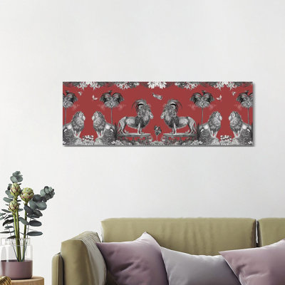 Livoris Feritas Lion Design, Whole by Fab Funky - Wrapped Canvas Panoramic Gallery-Wrapped Canvas Giclée