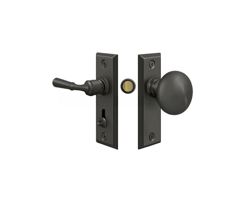 Loquet de porte rectangulaire Deltana SDLS480U19, Noir
