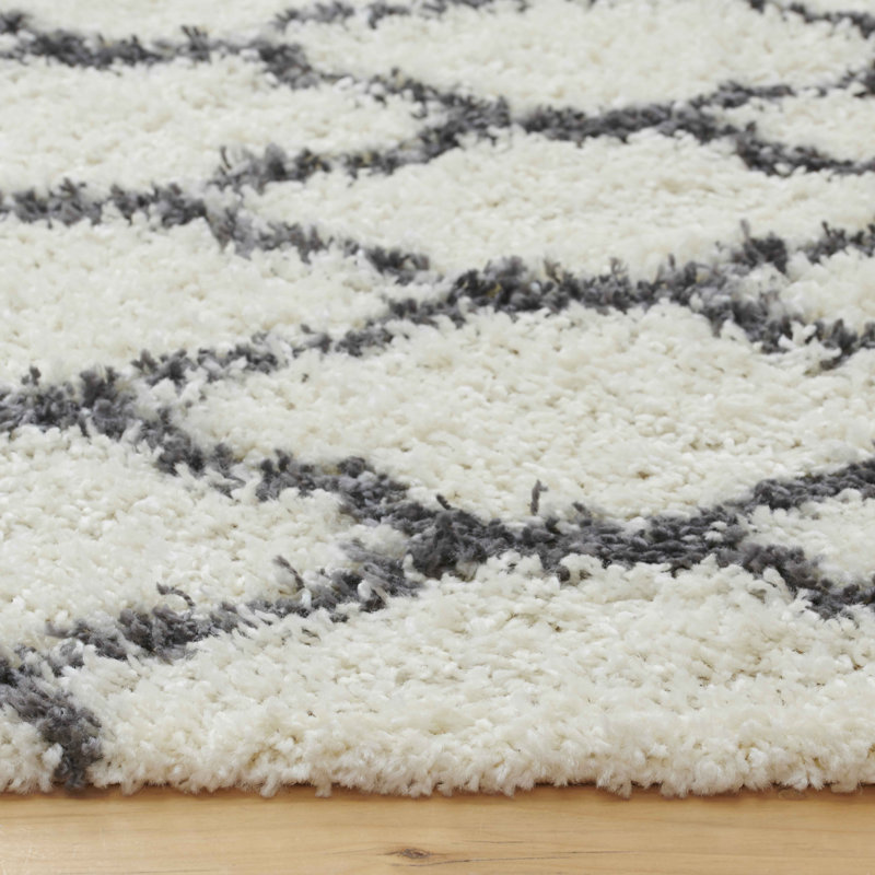 Anouchka Geometric Shag Area Rug, Rectangle 80 x 150cm