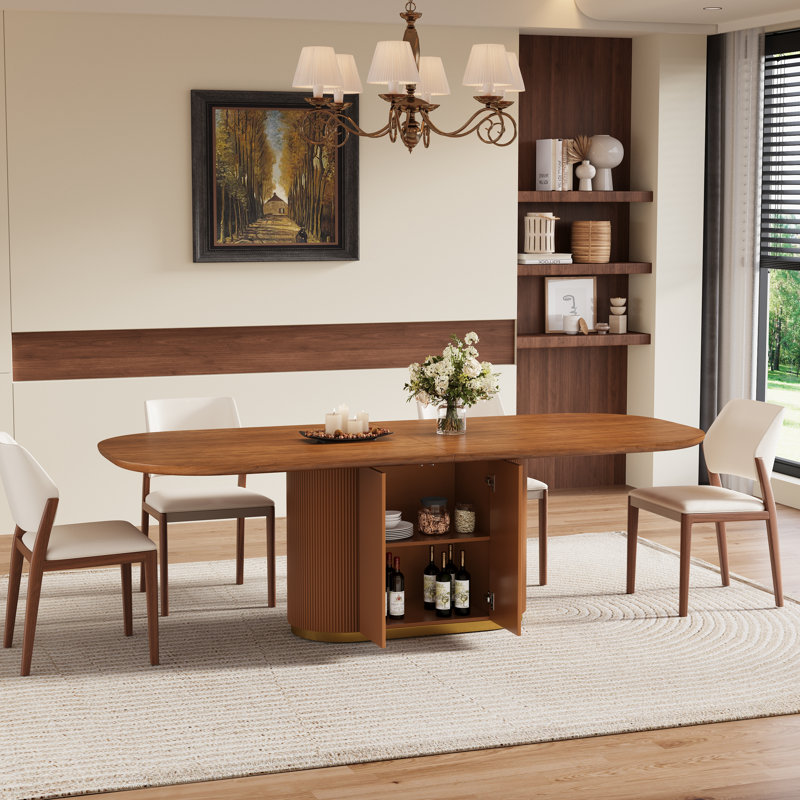 Table de salle à manger avec rangement 86,61 po