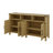 59'' Modern 4-Door Sideboard Buffet With Power Outlets & USB Ports, Adjustable Shelves And Half-Open Storage Cabinet-1303082007