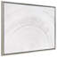 "Serene Circles" lourdement texturé, art mural sur toile encadré blanc