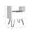 Augusta Nightstand , End Table, Side Table Single Door Cabinet, Hairpin Legs -White-1043742470