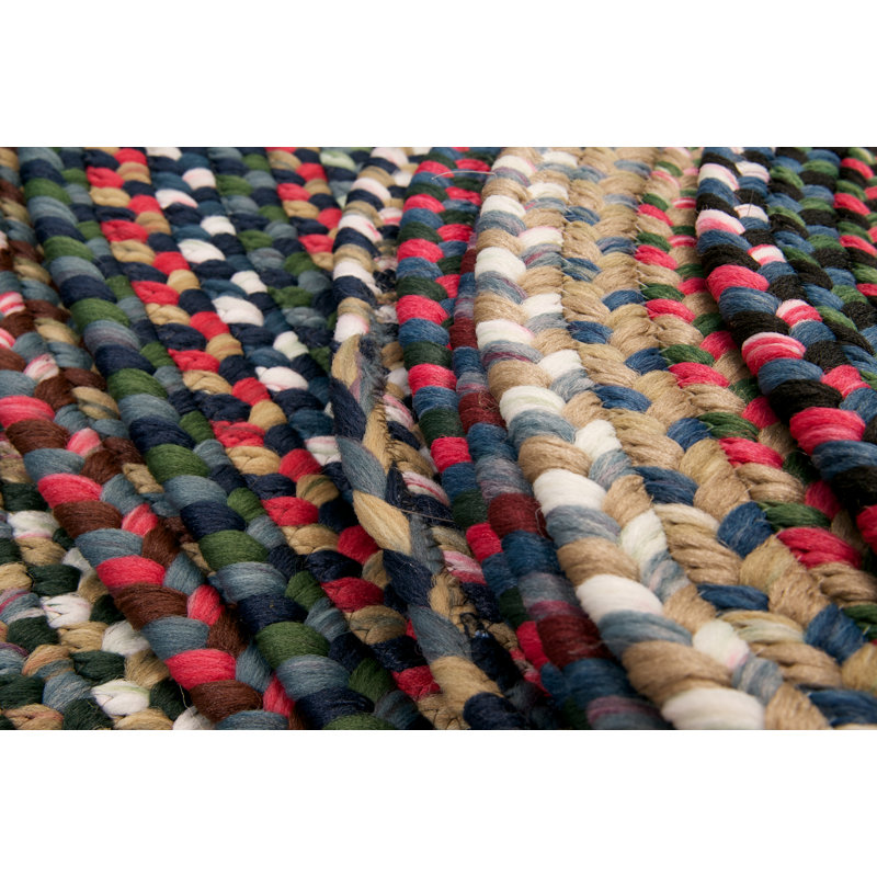 Tapis réversible Roxborough Park - satin noir, Rond 10 pi
