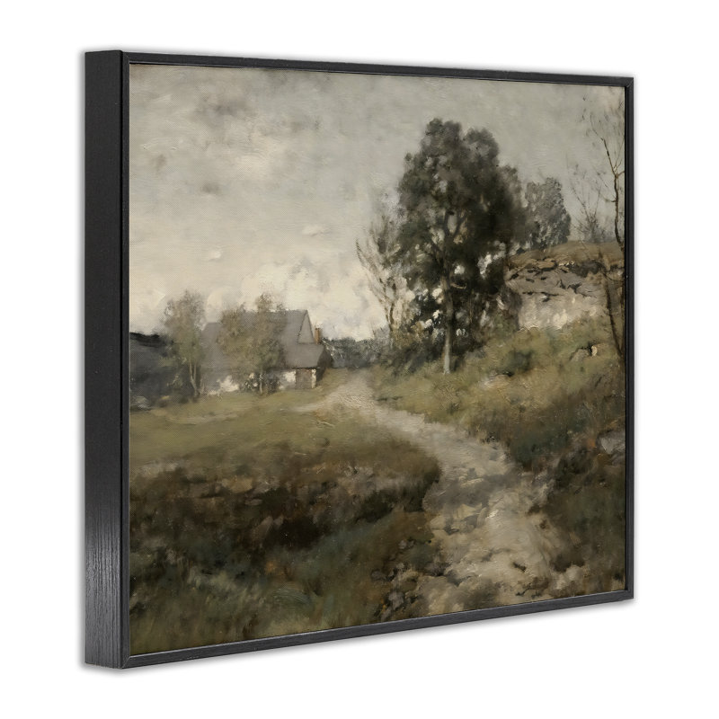 Giclée encadrée de style campagne rétro vintage, design par Riley B, H 16 po x l 20 po, Giclée encadrée noir minuit