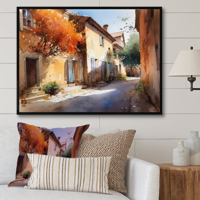 Jaegar, village méditerranéen, rue III, sur toile